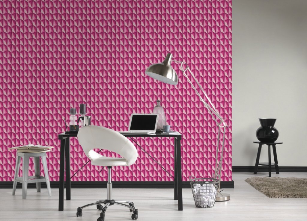 3D Wallpaper Geometric Retro Textured Vinyl Paste The Wall Funky AS